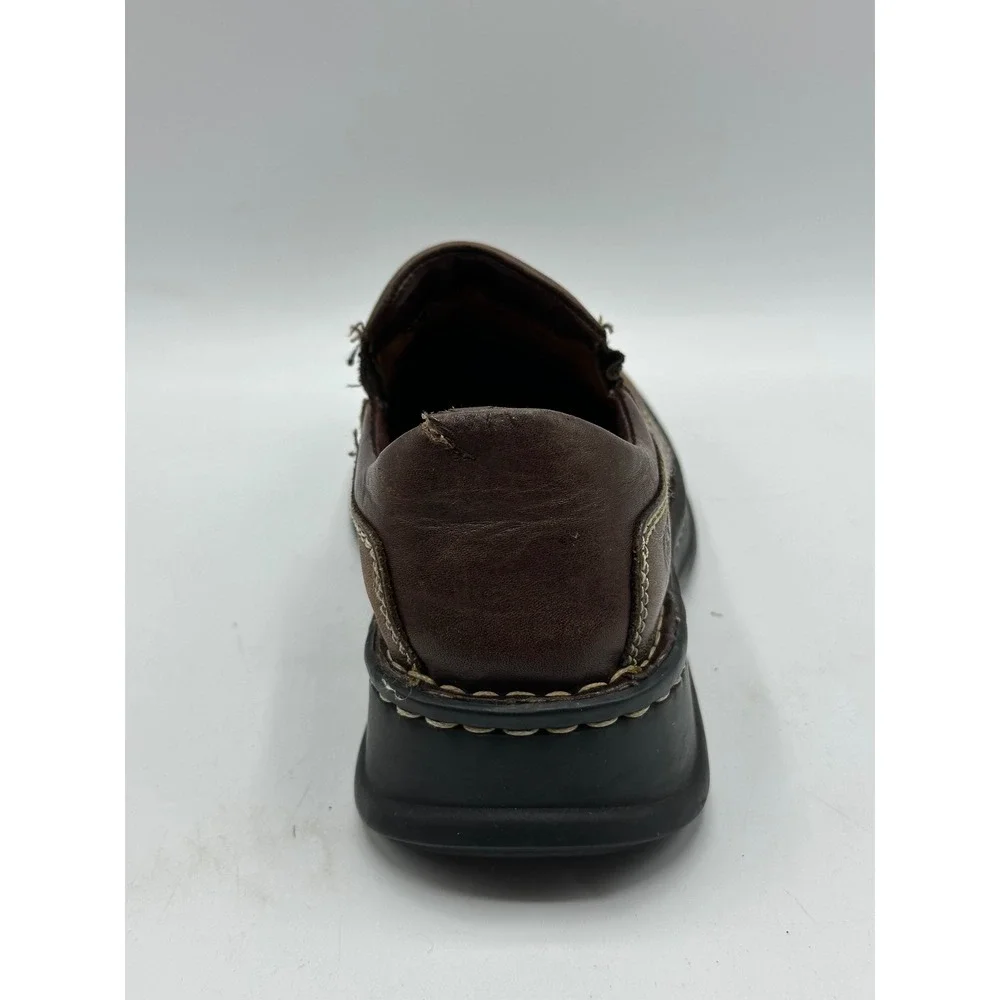 BORN Mens Brown Leather Slip On Loafers Casual Comfort Shoes Size 6.5 EU 37